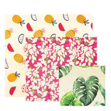 Load image into Gallery viewer, Visual Touch Palm Reusable Beeswax Cloth Wrap Food Fresh Bag Lid Cover Stretch Lid Jungle Party Bees wax wrap