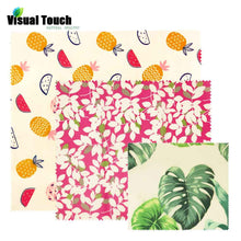 Load image into Gallery viewer, Visual Touch Palm Reusable Beeswax Cloth Wrap Food Fresh Bag Lid Cover Stretch Lid Jungle Party Bees wax wrap