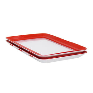 8PCS Clever Tray Creative Food Preservation Tray Plastic Food Storage Container Set Food Fresh Storage Microwave Cover
