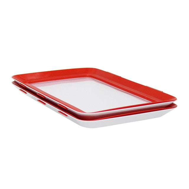 8PCS Clever Tray Creative Food Preservation Tray Plastic Food Storage Container Set Food Fresh Storage Microwave Cover