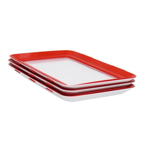 8PCS Clever Tray Creative Food Preservation Tray Plastic Food Storage Container Set Food Fresh Storage Microwave Cover