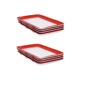 8PCS Clever Tray Creative Food Preservation Tray Plastic Food Storage Container Set Food Fresh Storage Microwave Cover