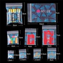 Load image into Gallery viewer, Mini storage bags 100 pcs/set 0.2 mm Thickness Jewelry Ziplock Zip Zipped Lock Reclosable Plastic Poly Clear Bags